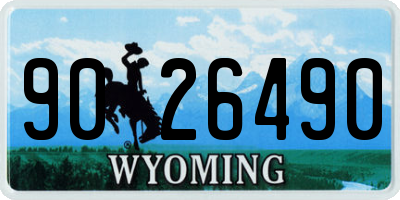 WY license plate 9026490