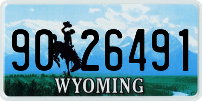 WY license plate 9026491