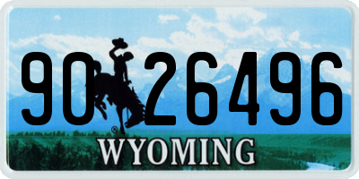WY license plate 9026496