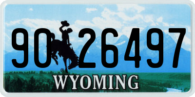 WY license plate 9026497