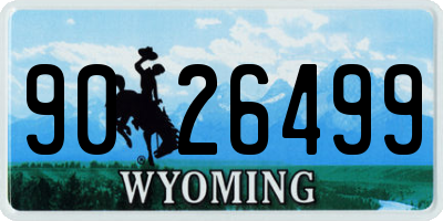 WY license plate 9026499