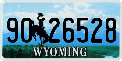 WY license plate 9026528