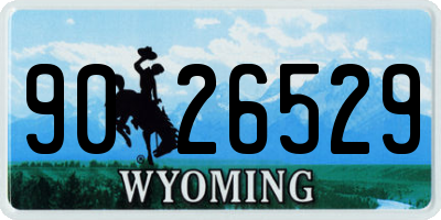 WY license plate 9026529