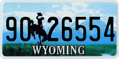 WY license plate 9026554