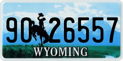 WY license plate 9026557