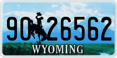 WY license plate 9026562