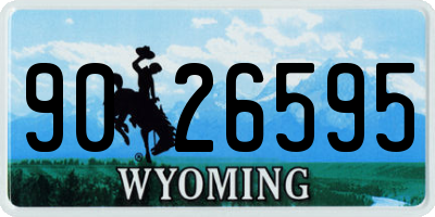 WY license plate 9026595