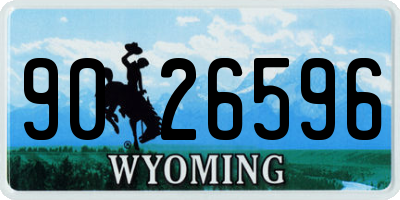 WY license plate 9026596