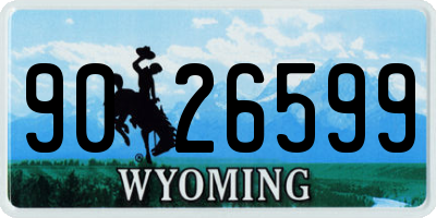 WY license plate 9026599