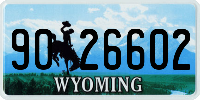 WY license plate 9026602