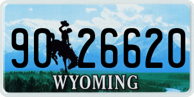 WY license plate 9026620