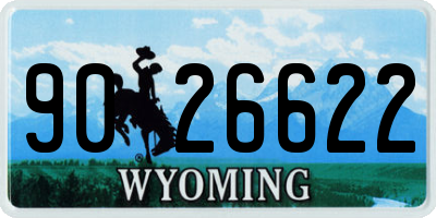 WY license plate 9026622