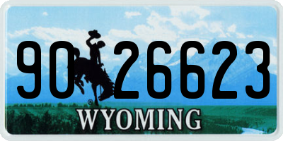 WY license plate 9026623