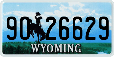 WY license plate 9026629