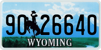WY license plate 9026640