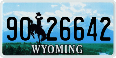 WY license plate 9026642