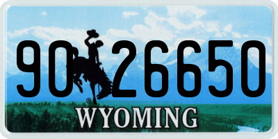WY license plate 9026650