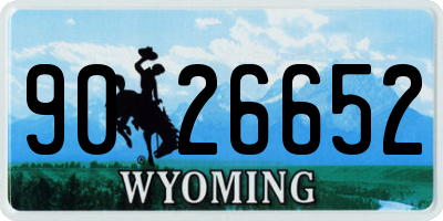 WY license plate 9026652