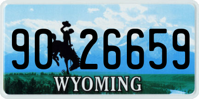 WY license plate 9026659
