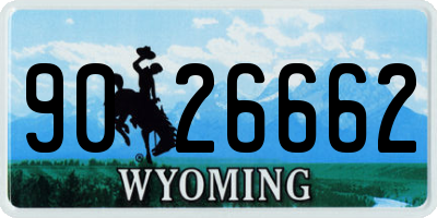 WY license plate 9026662