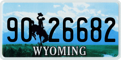 WY license plate 9026682