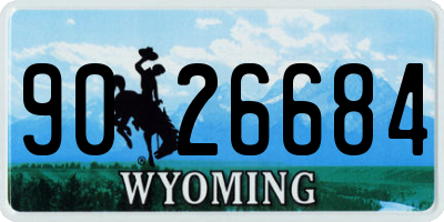 WY license plate 9026684