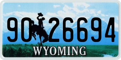 WY license plate 9026694