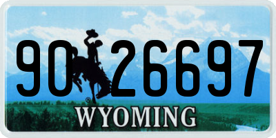 WY license plate 9026697