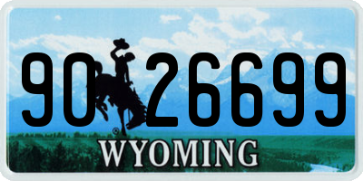 WY license plate 9026699