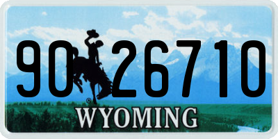 WY license plate 9026710