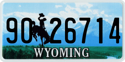 WY license plate 9026714