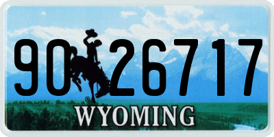 WY license plate 9026717
