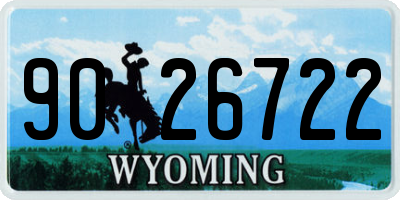 WY license plate 9026722
