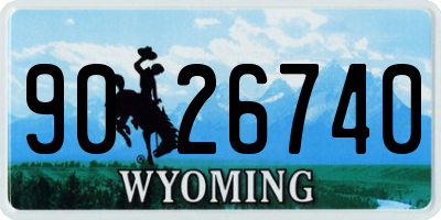 WY license plate 9026740