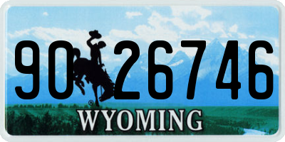 WY license plate 9026746
