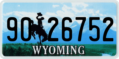 WY license plate 9026752