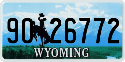 WY license plate 9026772