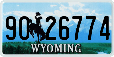 WY license plate 9026774