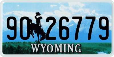 WY license plate 9026779