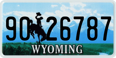 WY license plate 9026787