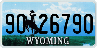WY license plate 9026790