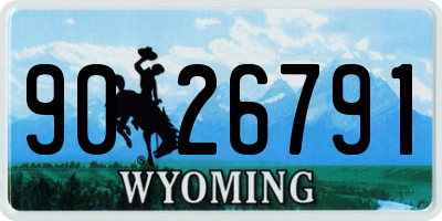 WY license plate 9026791