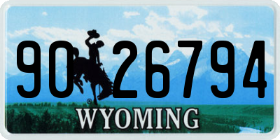 WY license plate 9026794