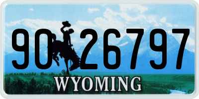 WY license plate 9026797