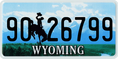 WY license plate 9026799