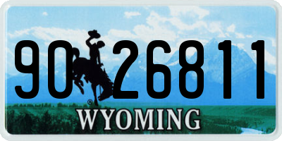 WY license plate 9026811