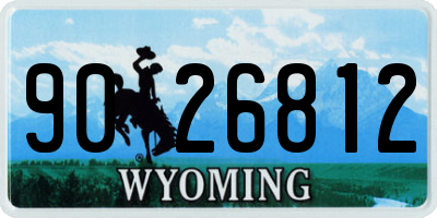 WY license plate 9026812