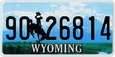 WY license plate 9026814
