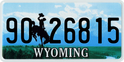 WY license plate 9026815