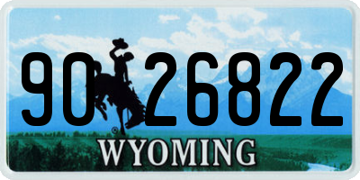 WY license plate 9026822